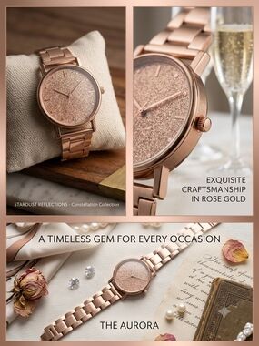 Rose Gold Women's Bracelet Watch